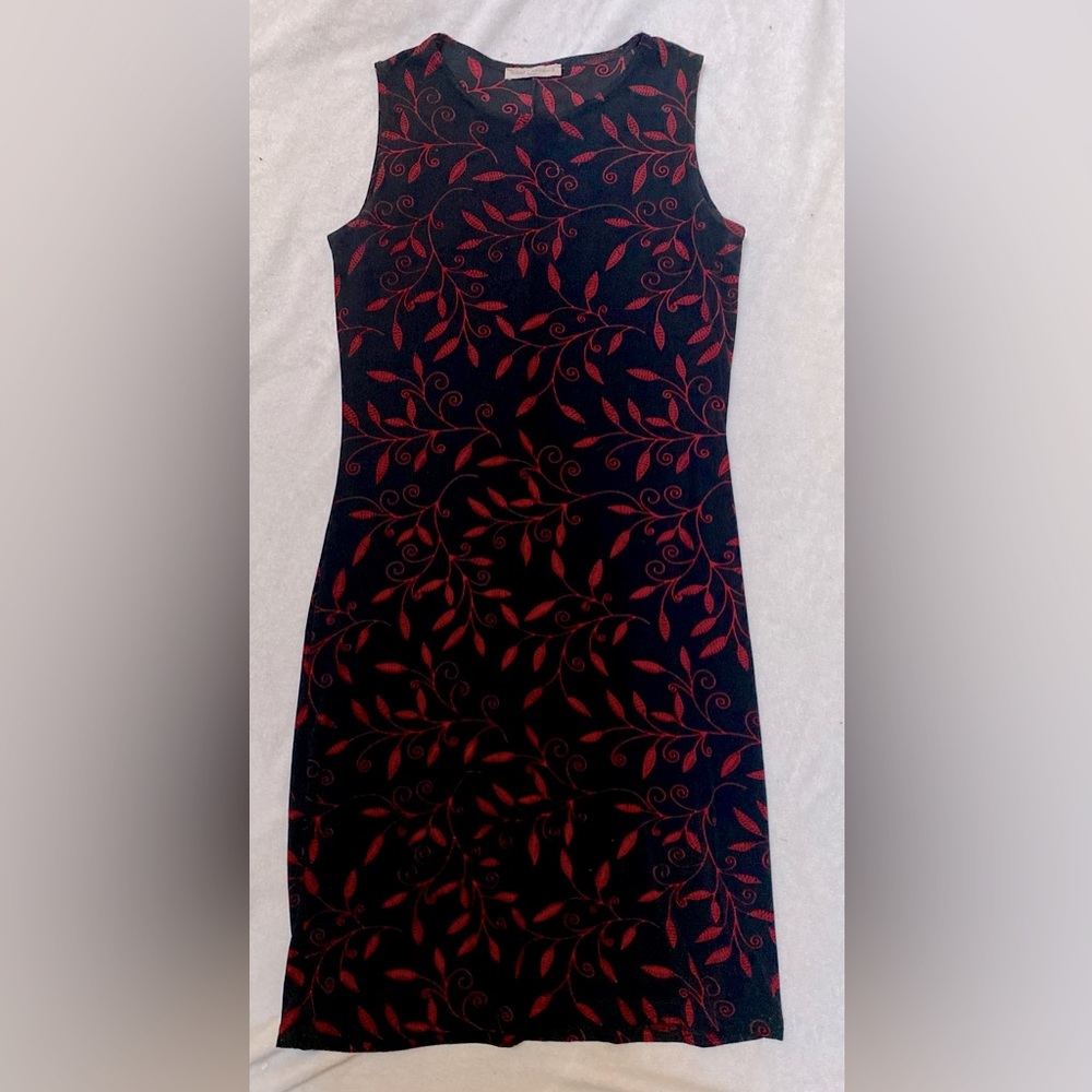 Black & red floor tank dress. Size Medium.